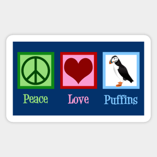 Peace Love Puffins Sticker